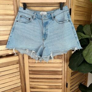 Abercrombie & Fitch Curve Love High-Rise 90s Relaxed Cutoff Shorts - SIZE 31/12